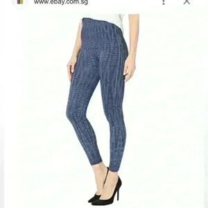 Spanx‎ leggings  Look At Me Now Seamless Indigo Geo Women's Shapewear rise XL